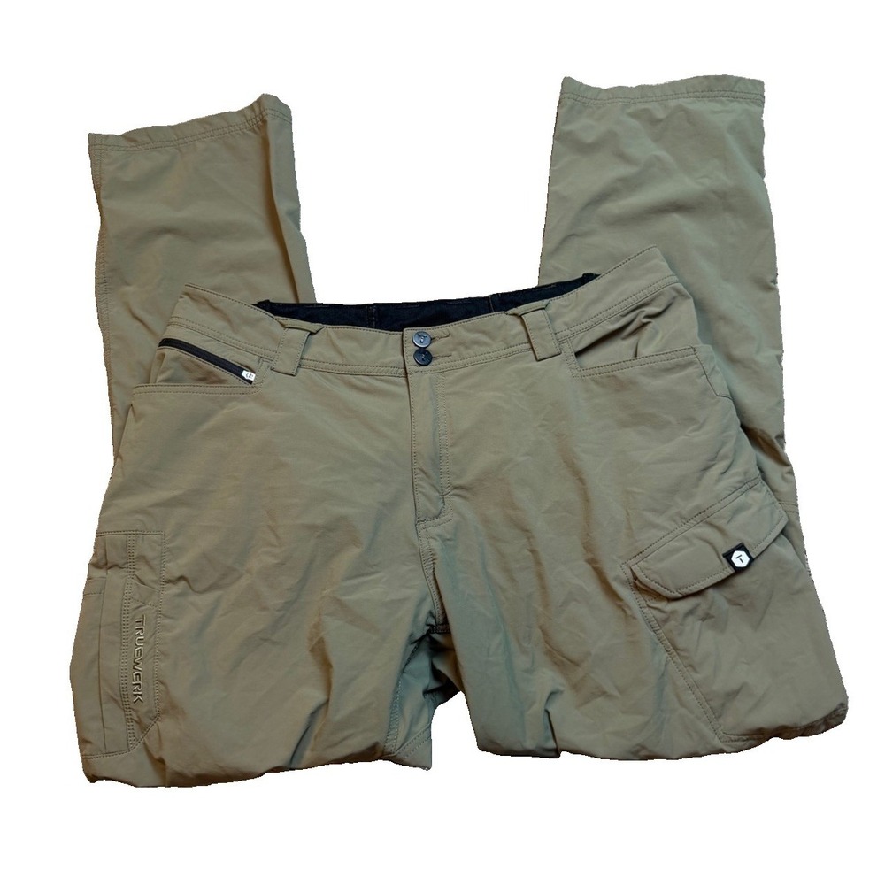 TRUEWERK Men's Olive Cargo Work Cargo Pants Fits 38x32